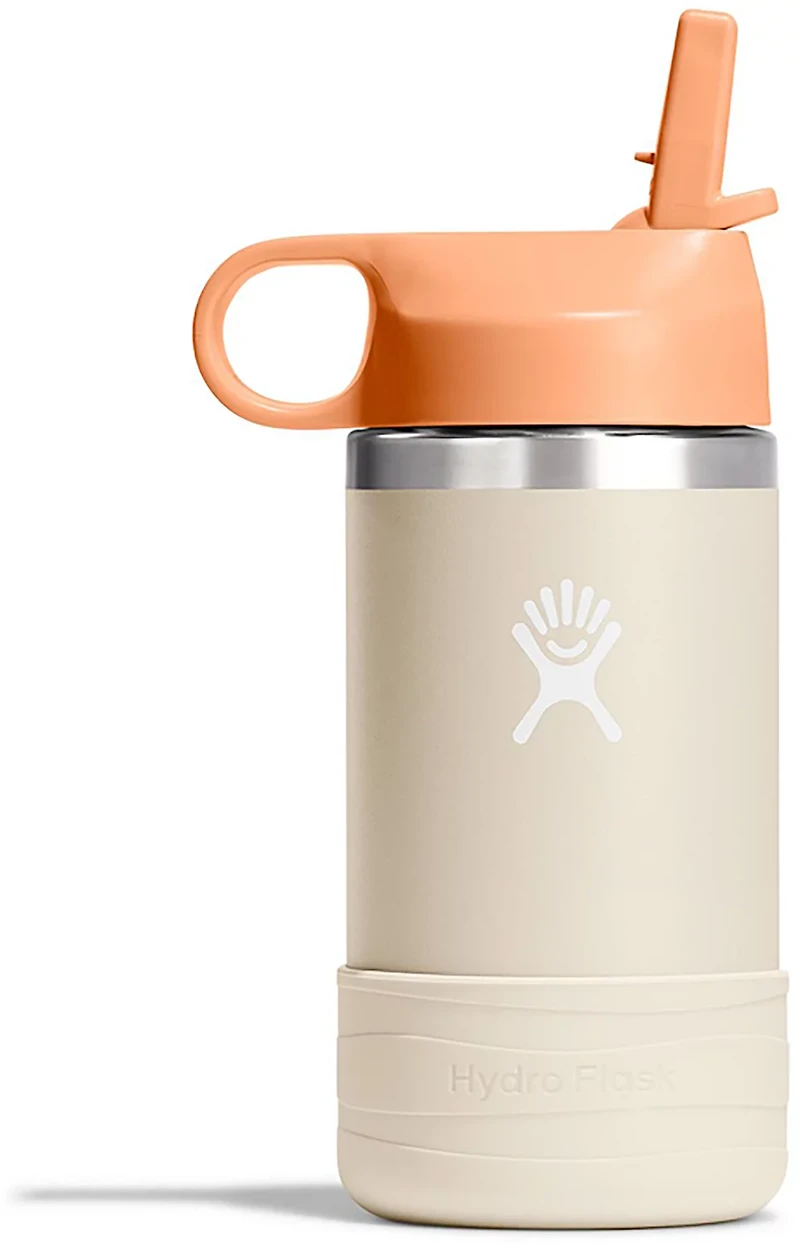 Hydro Flask 12 oz Wide Mouth Kids Water Bottle with Straw Cap and Boot