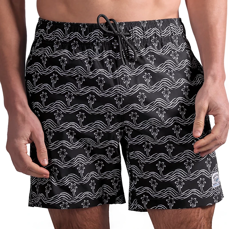 Beach Bros Men's Palm Waves Swim Trunk Shorts 6.5