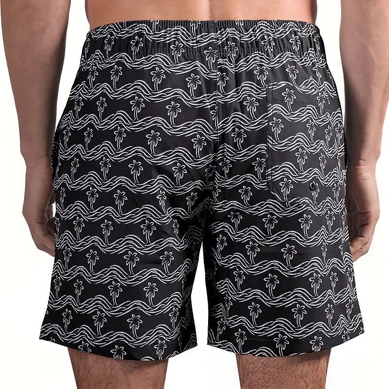 Beach Bros Men's Palm Waves Swim Trunk Shorts 6.5