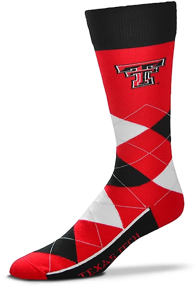 For Bare Feet Adults' Texas Tech Red Raiders Argyle Remix Trouser Socks