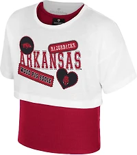 Colosseum Girls' Arkansas Gale 2Fer Short Sleeve Top