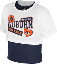 Colosseum Girls' Auburn Gale 2Fer Short Sleeve Top