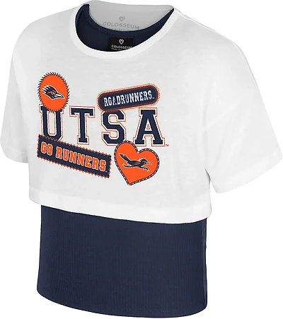 Colosseum Girls' UTSA Gale 2Fer Short Sleeve Top