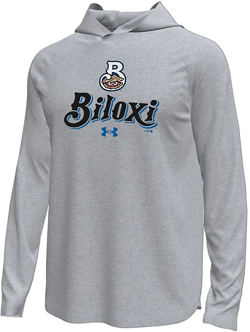 Under Armour Men's Shuckers Batter Up Tech Stretch Long Sleeve Hooded T-shirt