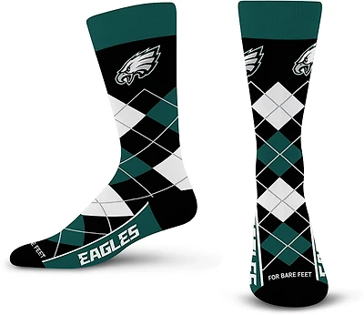 For Bare Feet Adults' Philadelphia Eagles Argyle Remix Trouser Socks