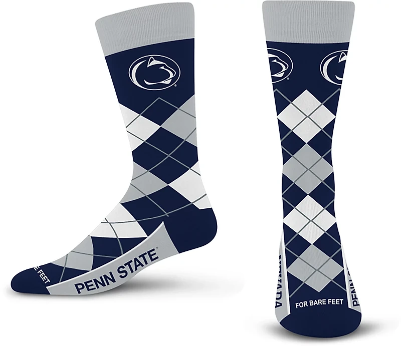 For Bare Feet Adults' Penn State Nittany Lions Argyle RemixLineUp Trouser Socks