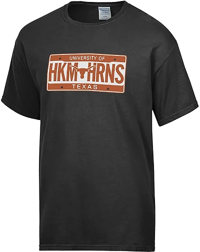 Comfort Wash Men's Texas Longhorns License Plate Short Sleeve T-shirt