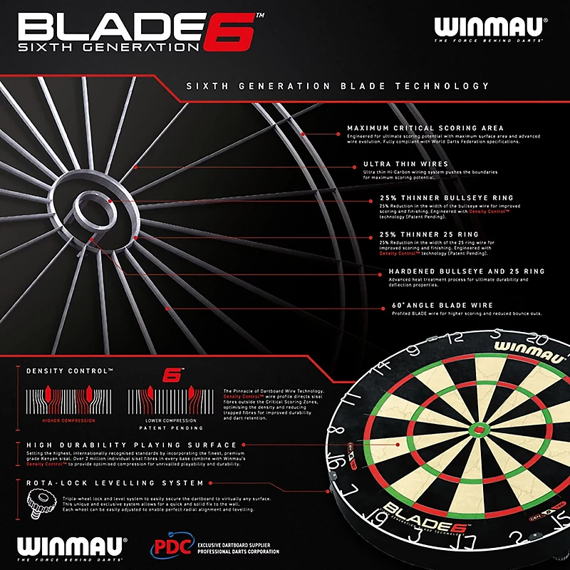 Winmau Blade 6 Professional Bristle Dartboard