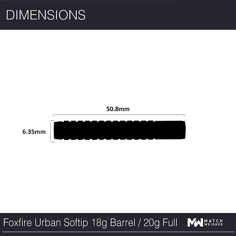 Winmau Foxfire Urban Softip Pro Tungsten 20 g Darts 3-Pack