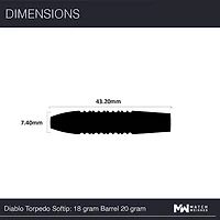 Winmau Diablo Softip Pro 90% Tungsten 20 g Darts 3-Pack