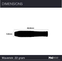 Winmau Maverick Pro Steel Tip Tungsten 22 g Darts 3-Pack