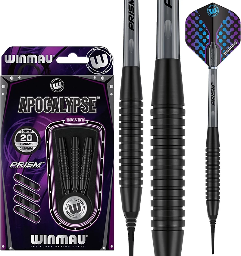 Winmau Apocalypse Brass Soft Tip 20g Darts 3-Pack