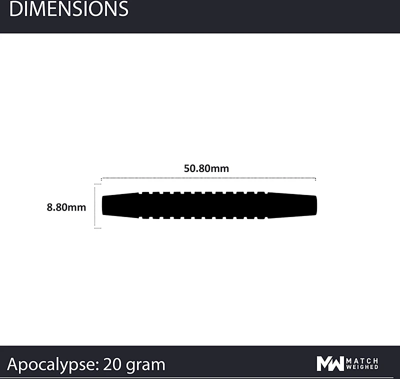 Winmau Apocalypse Brass Soft Tip 20g Darts 3-Pack