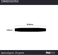 Winmau Apocalypse Brass Soft Tip 20g Darts 3-Pack