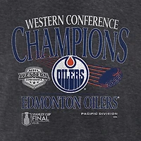 Fanatics Men's Edmonton Oilers 2025 NHL Conference Champions Old School Triblend Short Sleeve T-Shirt