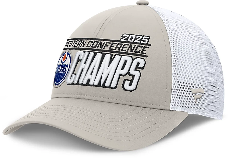 Fanatics Men's Edmonton Oilers NHL 2025 Conference Champions Locker Room Structured Adjustable Cap