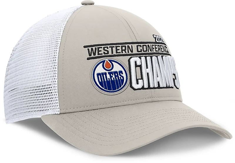 Fanatics Men's Edmonton Oilers NHL 2025 Conference Champions Locker Room Structured Adjustable Cap