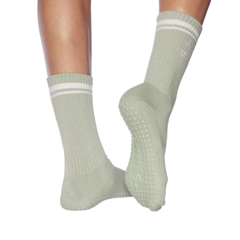 Souls. Women's Healthy & Wealthy Grip Crew Socks