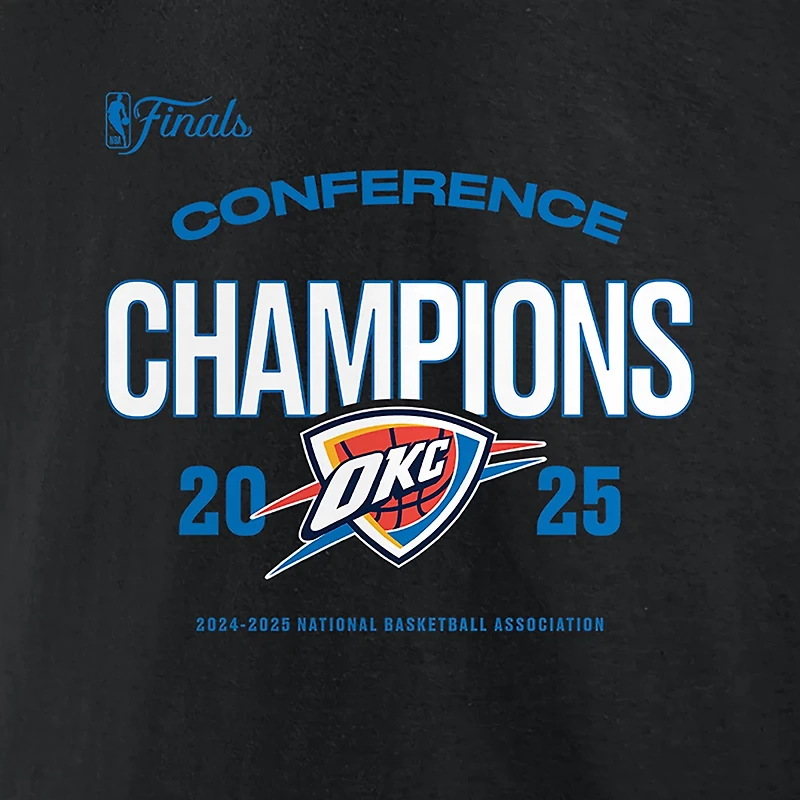 Fanatics Men's Oklahoma City Thunder 2025 Conference Champions Roster Buzzer Beater Short Sleeve T-Shirt