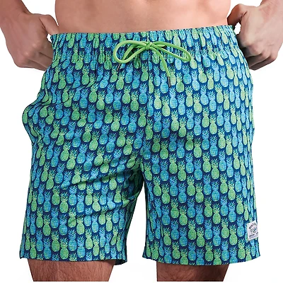 Beach Bros Men's Gradient Pineapple Swim Trunk Shorts 6.5