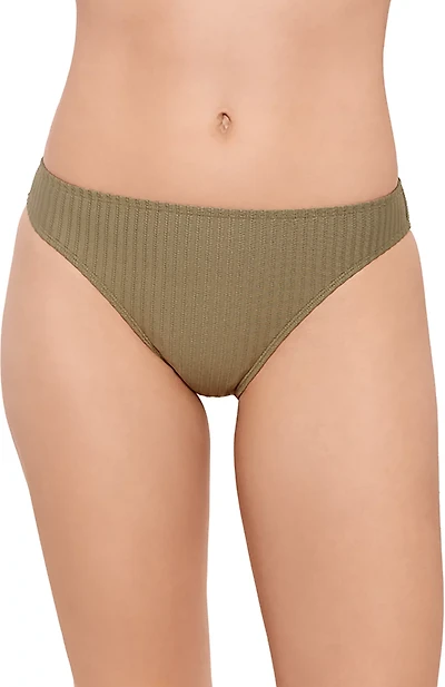 Salt + Cove Juniors' Ziggy Rib Cheeky Basic Hipster Swim Bottoms