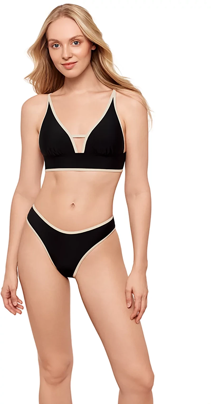 Salt + Cove Juniors' a Bind Front Tab Midkini Swim Top