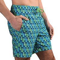 Beach Bros Men's Gradient Pineapple Swim Trunk Shorts 6.5