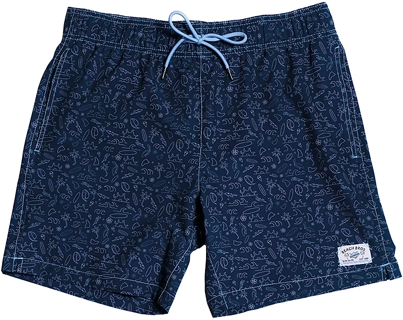 Beach Bros Men's Decal Swim Trunk Shorts 6.5