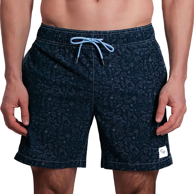 Beach Bros Men's Decal Swim Trunk Shorts 6.5