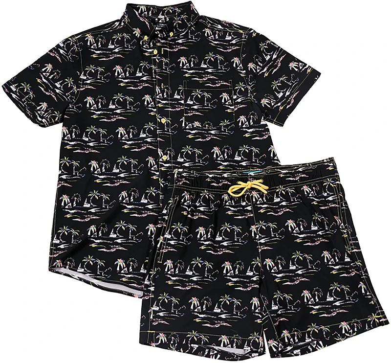 Beach Bros Men's Palm Five-O Cabana Swim Set