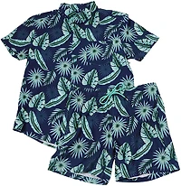 Beach Bros Men's Enlarged Leaves Cabana Swim Set