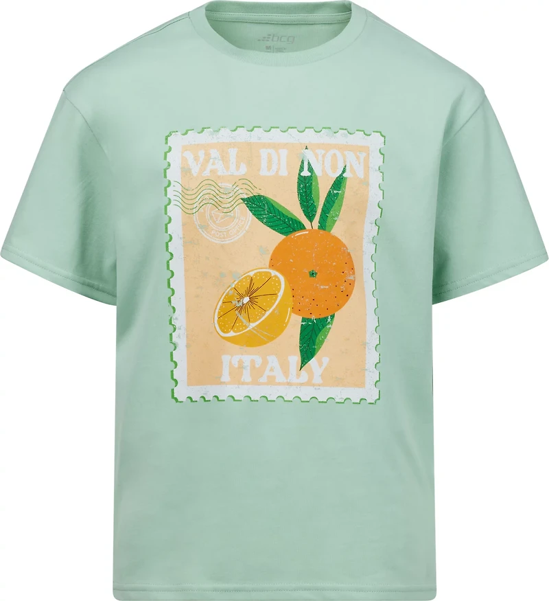 BCG Girls' Lifestyle Cotton Boxy Italy T-shirt