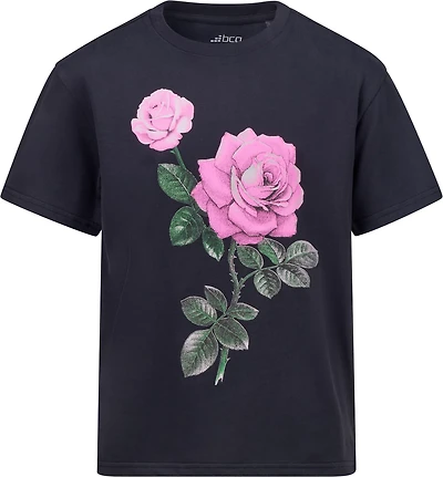 BCG Girls' Lifestyle Cotton Boxy Rose T-shirt