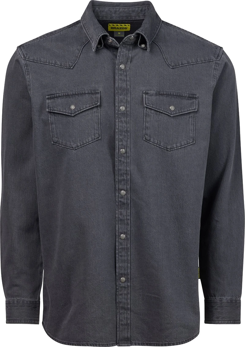Brazos Men's Ranch Hand Denim Long Shirt Work