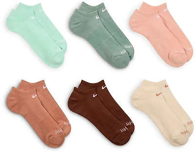 Nike Men's Everyday Plus Cushion Training No Show Socks 6 Pack