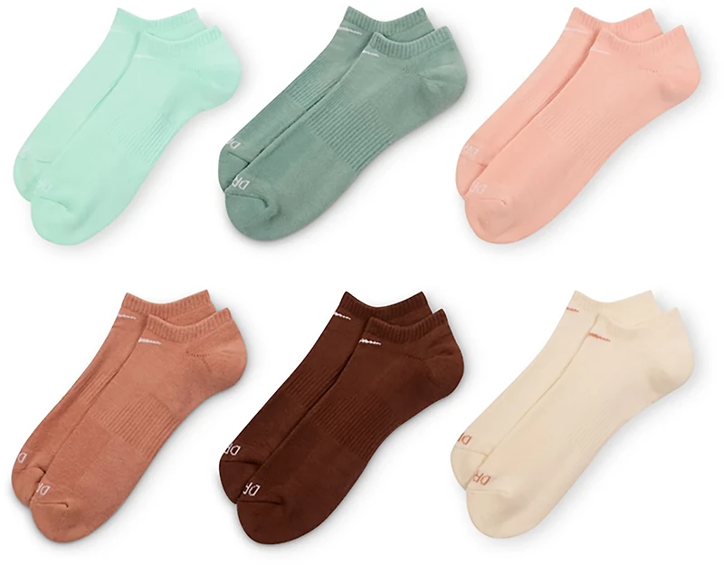 Nike Men's Everyday Plus Cushion Training No Show Socks 6 Pack