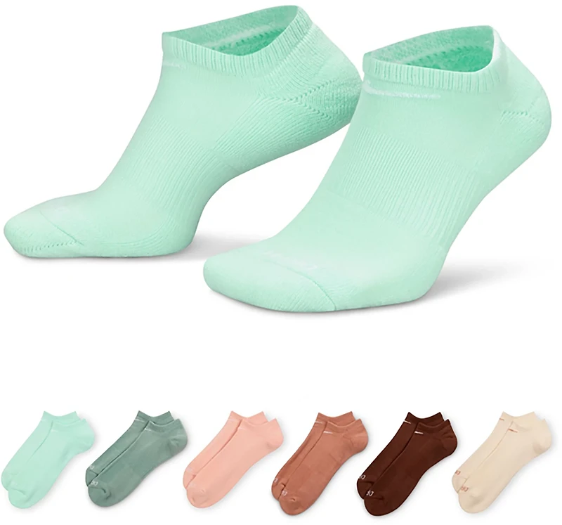 Nike Men's Everyday Plus Cushion Training No Show Socks 6 Pack