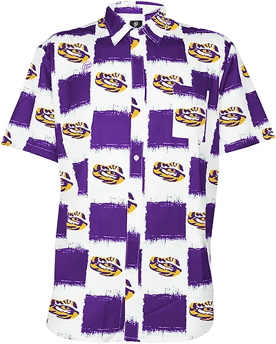 Dyme Lyfe Men's LSU Tigers Big Block Camp Short Sleeve T-shirt