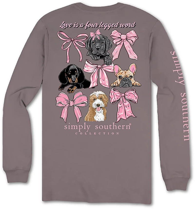 Simply Southern Girls' Dogs Driftwood Graphic Tee