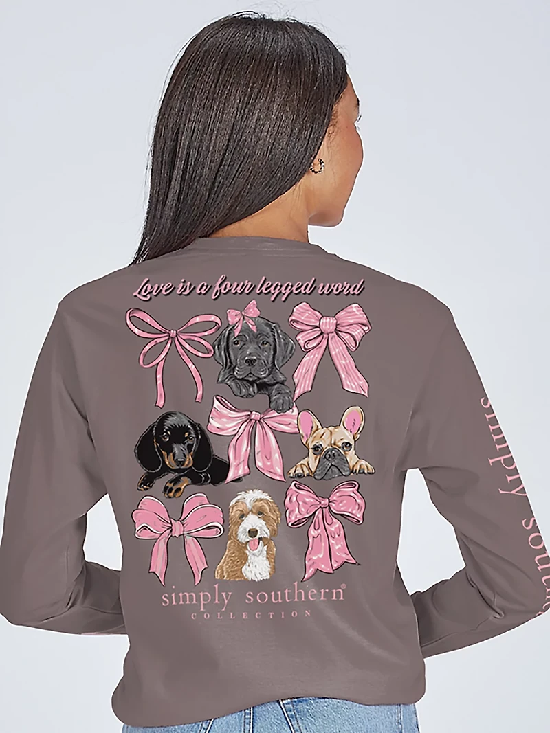 Simply Southern Girls' Dogs Driftwood Graphic Tee