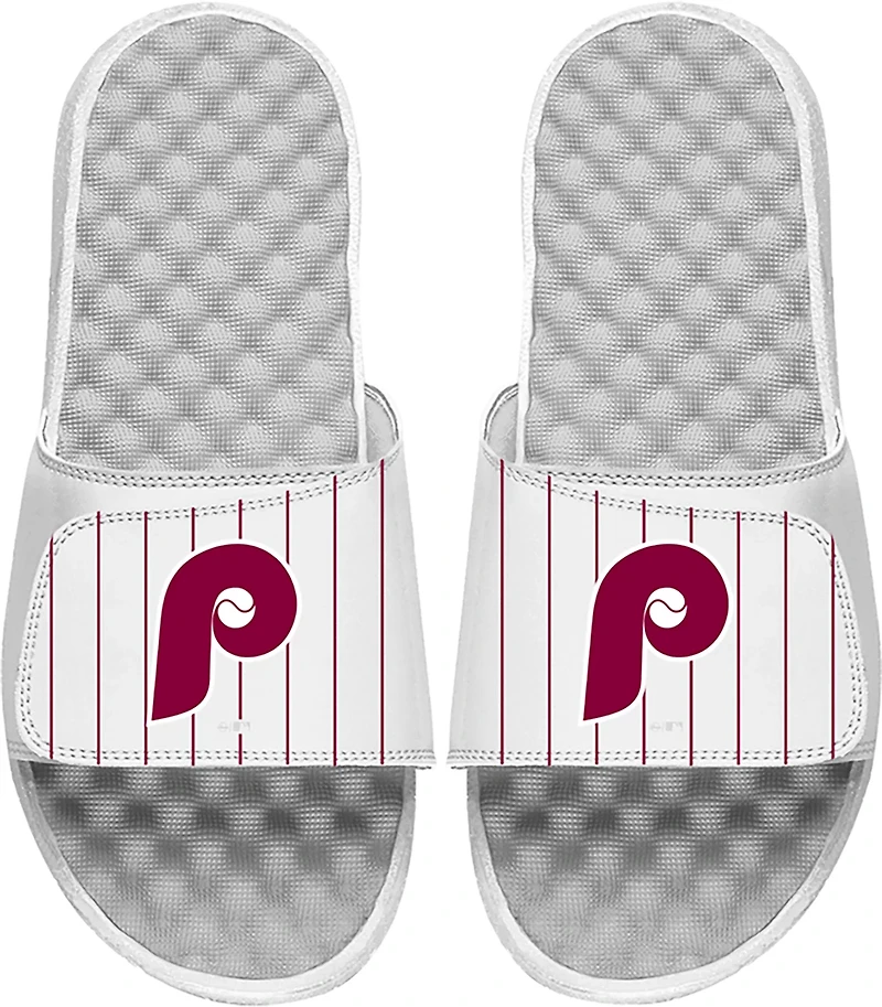 ISlide Adults' Philidelphia Phillies Cooperstown Pinstripe Slide Sandals