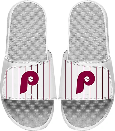 ISlide Adults' Philidelphia Phillies Cooperstown Pinstripe Slide Sandals