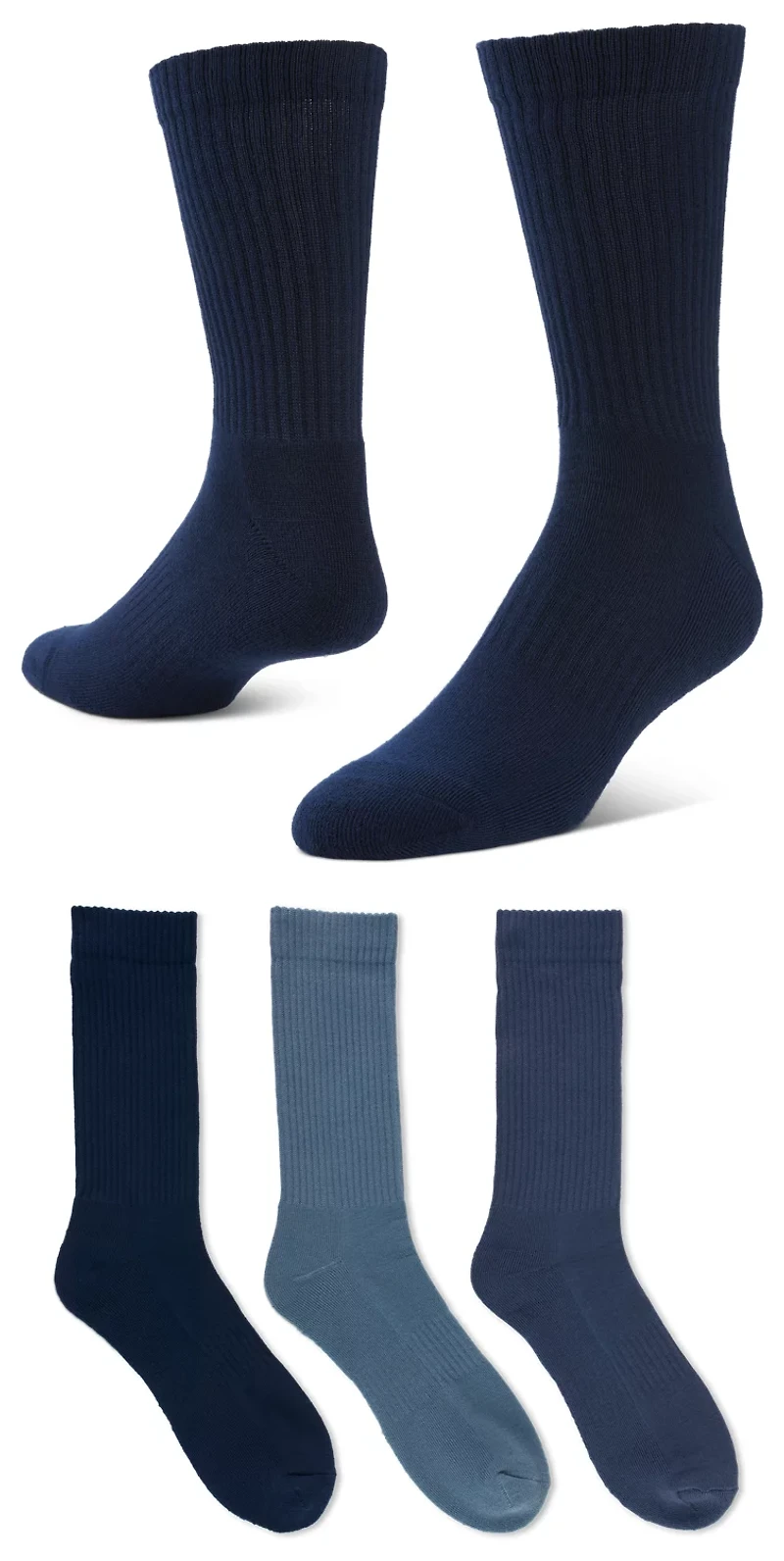 BCG Solids Everyday Crew Socks 3-Pack