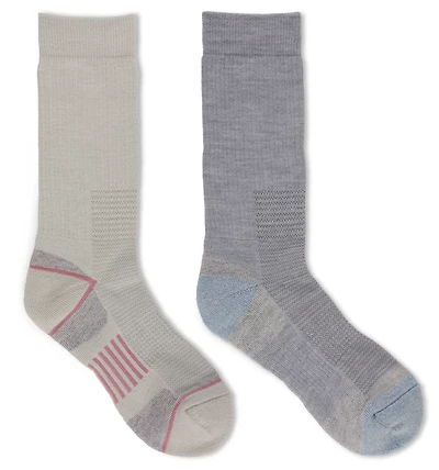 Magellan Women's Broken Stripe Hiker Crew Socks 2-pack