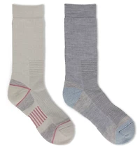 Magellan Women's Broken Stripe Hiker Crew Socks 2-pack