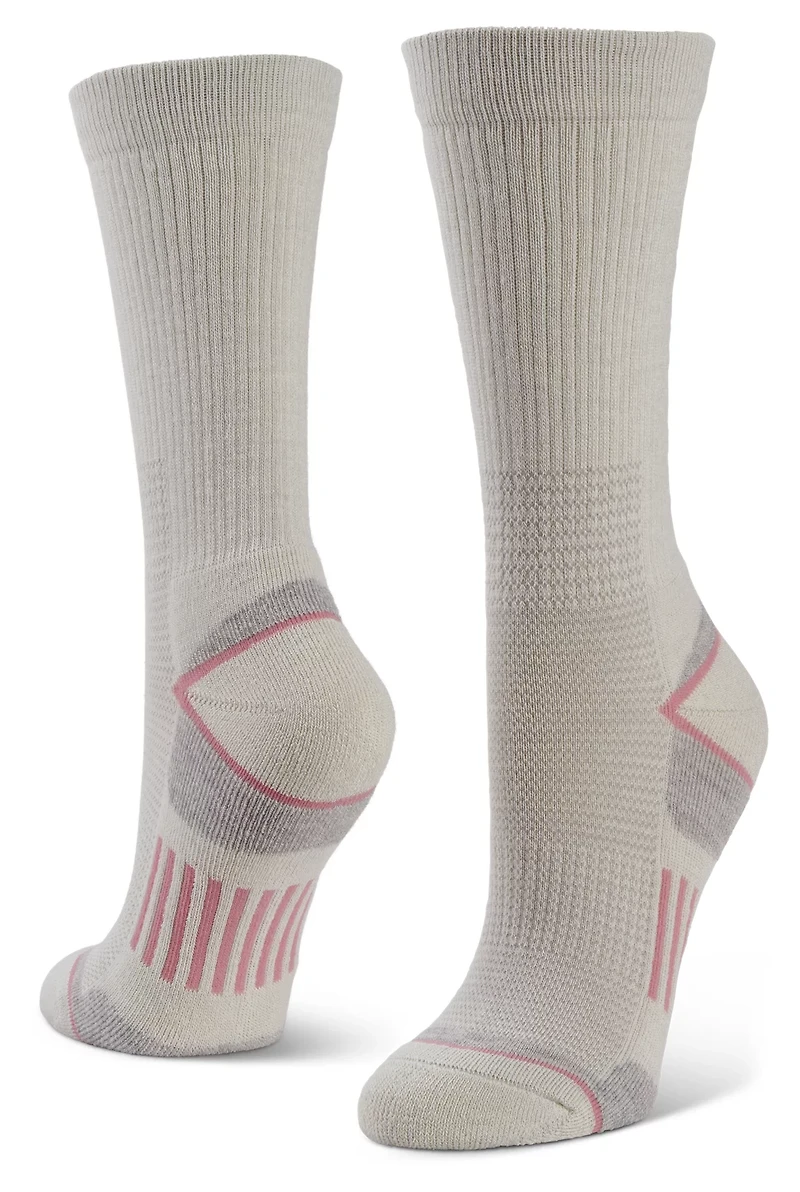 Magellan Women's Broken Stripe Hiker Crew Socks 2-pack