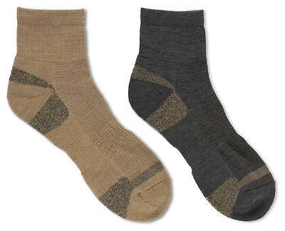 Magellan Outdoors Men's Broken Stripe Hiker Quarter Socks 2-pack