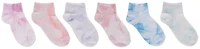 BCG Girls' Tie Dye Hair Tie Ankle Socks 6-pack