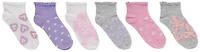 BCG Girls' Love Bows Hair Tie Ankle Socks 6-pack