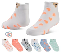 BCG Girls' Paws Hair Tie Ankle Socks 6-pack
